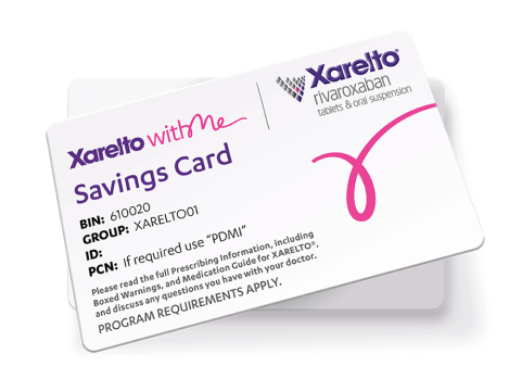 XwM-Savings-CardXARELTO withMe Savings and Support