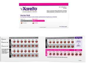 Image of XARELTO® packaging with starter dosage