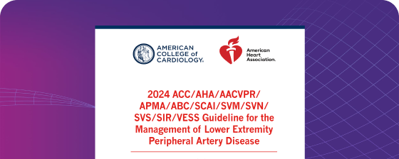 Guideline for the management of lower extremity peripheral artery disease (PAD)